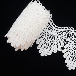 White Guipure De Flander Lace Ribbon