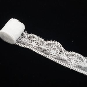 White Lace Trim Tulle Guipure Totem