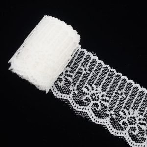 White Tulle Venice Floral Lace Trim