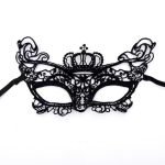 black-lace-half-face-mask-with-hollow-out-design B17 Black