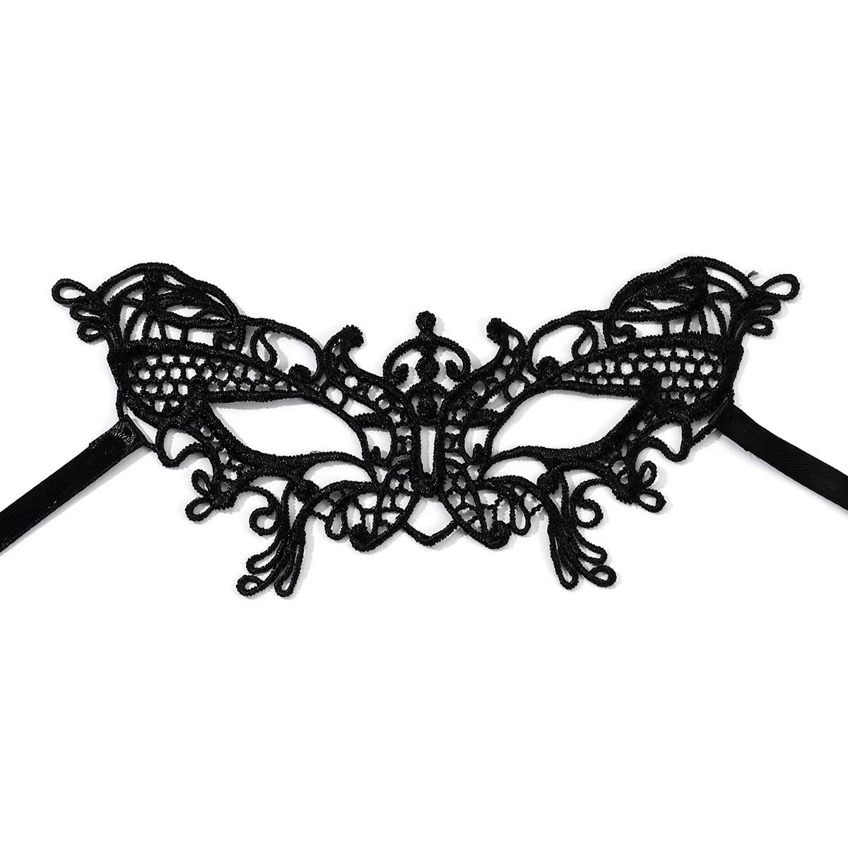 black-lace-half-face-mask-with-hollow-out-design B19