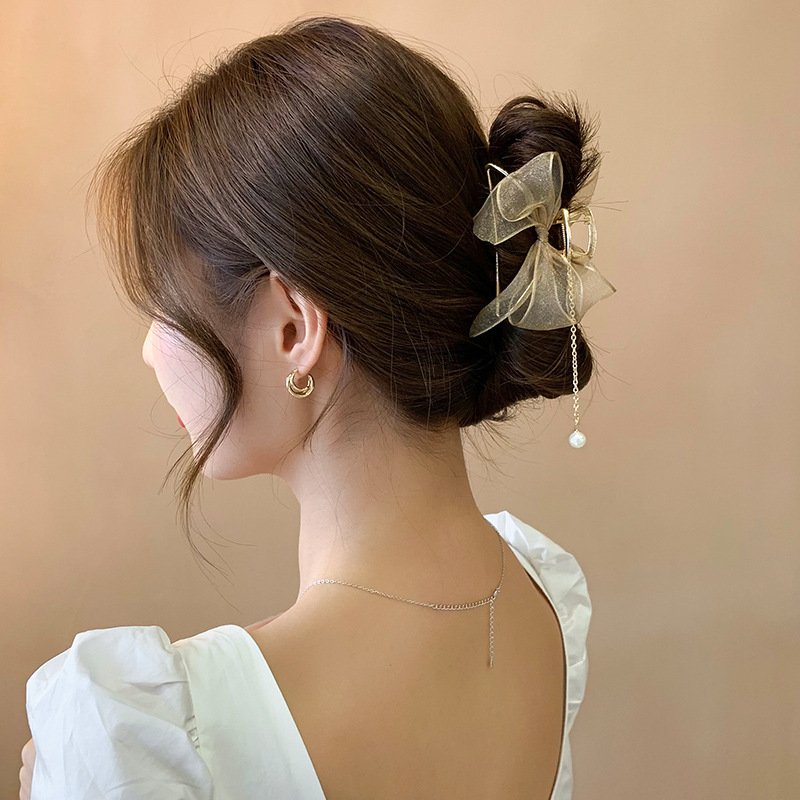 French Hair Claw Clip, Chic And Simple Hair Clip Accessory For Women lace hair claw