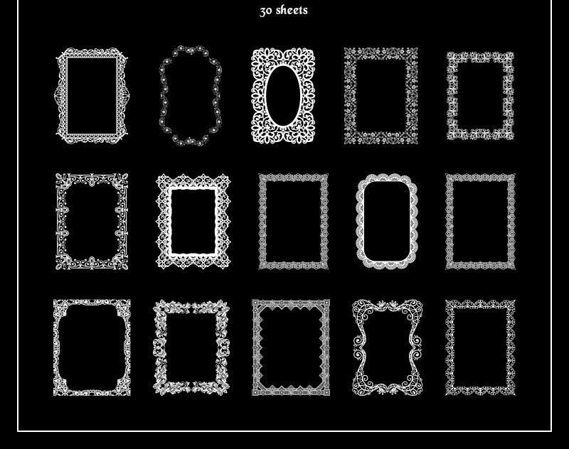 Transparent Lace Geometric Pattern Material Stickers Roman Holiday