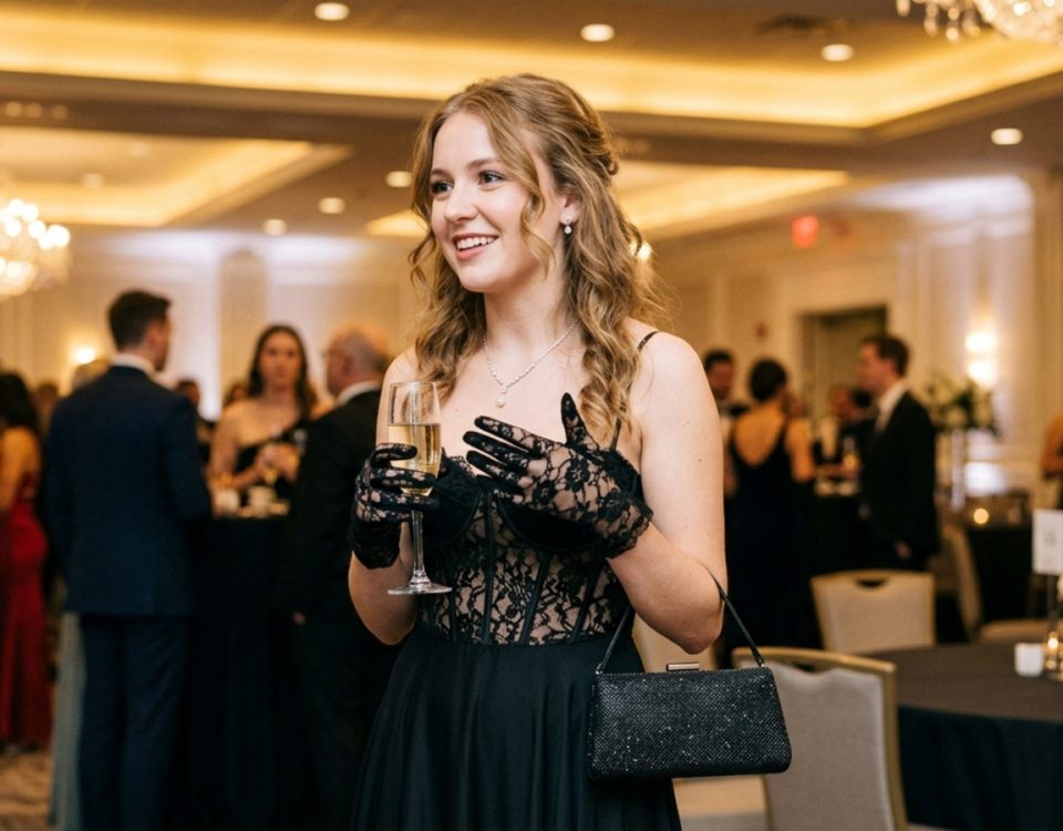 Black Lace Gloves